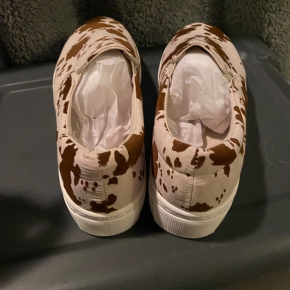 Brand new slip on cow print shoes - Picture 2 of 5